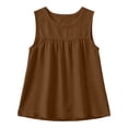 thumbnail image 6 of Womens Cotton Linen Tank Tops, Sleeveless Shirts for Women Summer Casual Plus Size Solid Color Crewneck Dressy Blouses Mothers Gifts, 6 of 6
