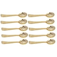 thumbnail image 2 of Vajilla desechable, suministros premium resistentes, juego de cubiertos, utensilios para postres, festivales, catering familiar, eventos, bodas. 10x Cucharas Doradas, 2 of 9