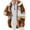 Caramel Color, variant on Womens Winter Fuzzy Fleece Jacket Hooded Color Block Patchwork Cardigan Coats Outerwear with Pockets Black L