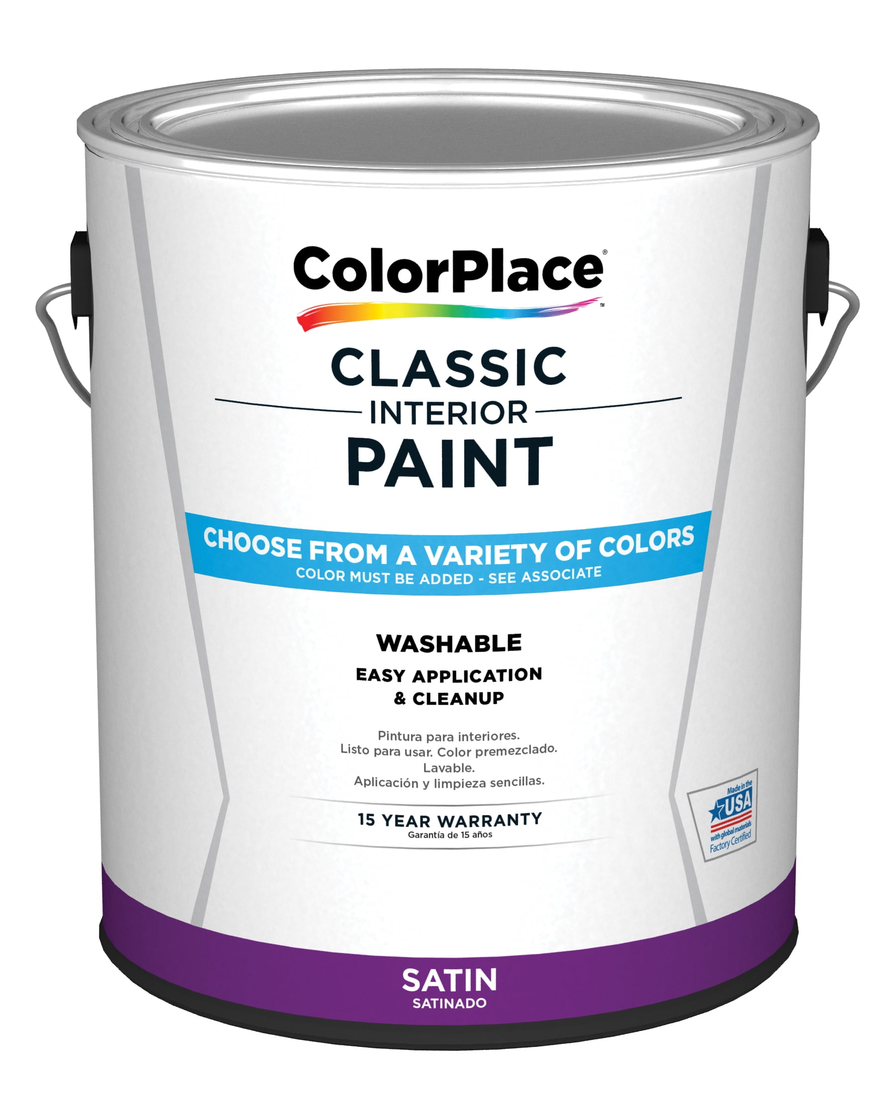 Colorplace Interior Satin Paint Accent Base Walmart Com Walmart Com