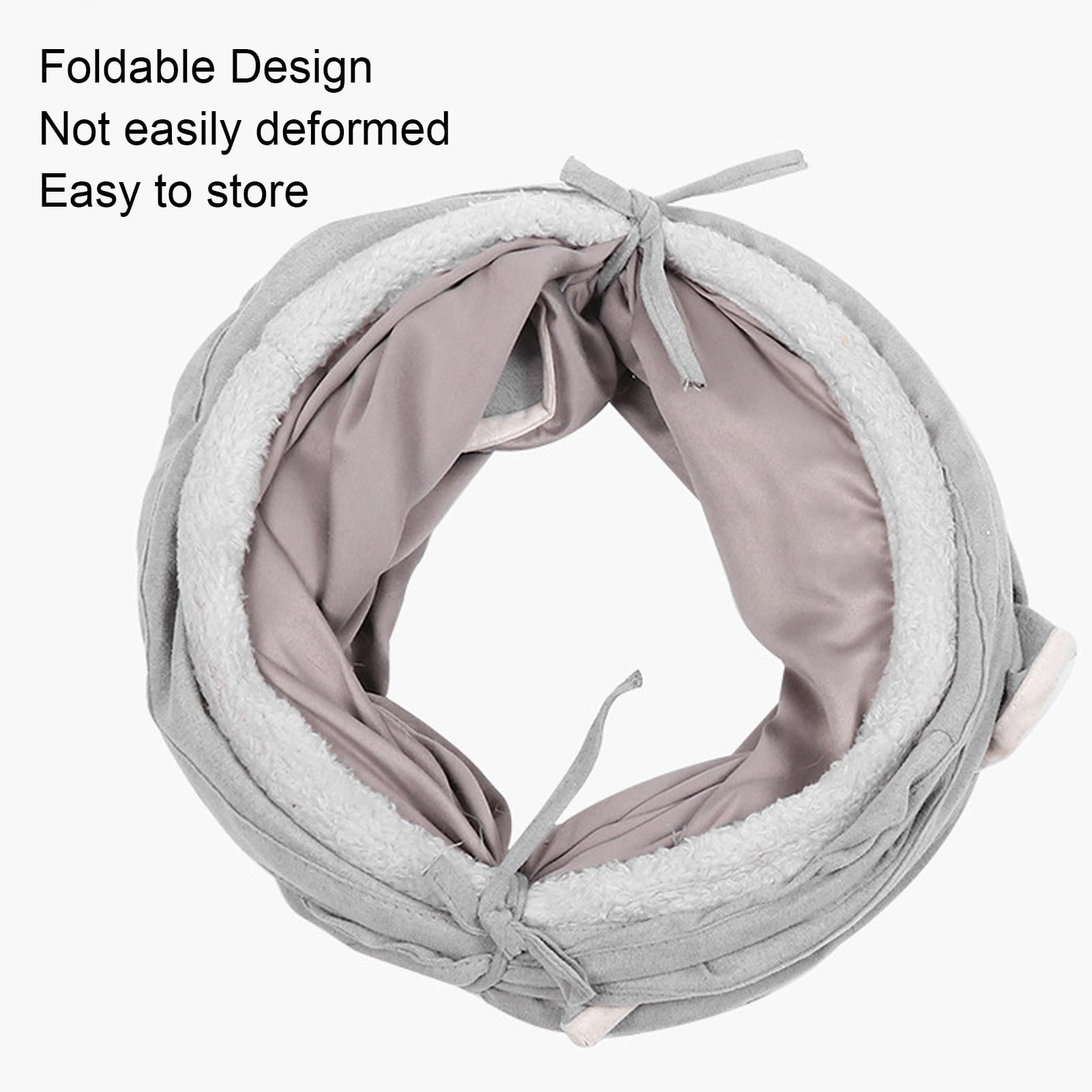 BIMZUC Foldable S-Shaped Cat Tunnel Play Tube Toy with Hanging Ball for Rabbits, Kittens, Puppies (11.4 in / 29 cm)