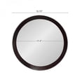 thumbnail image 2 of Transitional Decor Round Wall Mirror 17.5x17.5 Inch Mirror Surface Dark Brown Mango Wood Frame, 2 of 13
