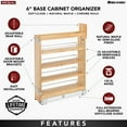 thumbnail image 5 of Rev-A-Shelf 5.5" Pullout Cabinet Organizer with Soft-Close, 448-BCSC-5C, 5 of 12