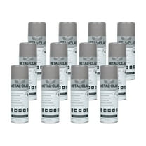 METAL-CLAD Paints For Industry Industrial Enamel, Aerosol Spray Paint - Steel Metal Iron Machinery - Case of 12 (Athens Gray) 8-S-7222CS