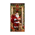 thumbnail image 2 of HYLLai Christmas Door Cover with Santa Claus Pattern, 35x71 Inch Festive Door Decoration for Indoor and Outdoor Use, Easy to Install Polyester Door Curtain (G), 2 of 6