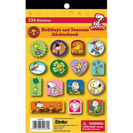 UPC: 0073168520819 | Eureka Peanuts Seasons and Holidays Sticker Book Multicolor EU-609692
