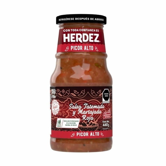 Salsa tatemada y martajada Herdez roja 440 g