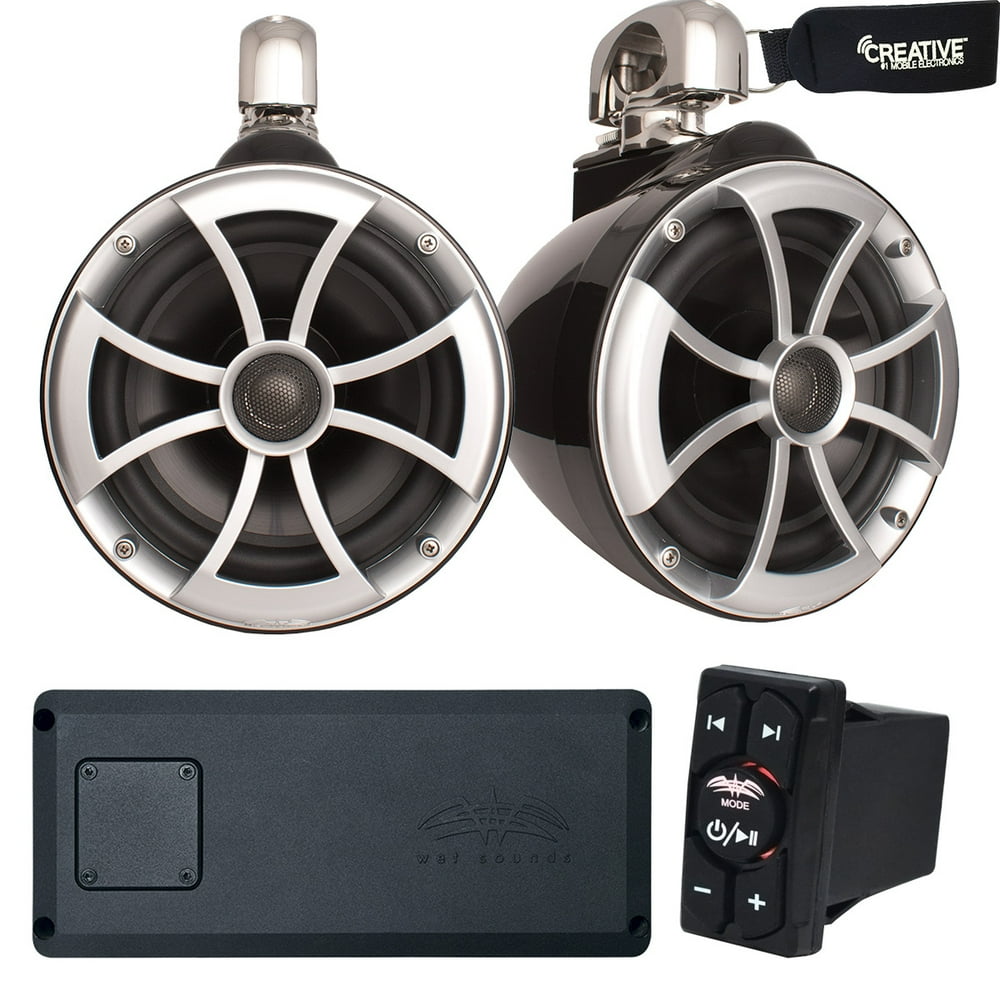 Wet Sounds ICON8 Tower Speakers with Mini Swivel Clamps, STXMicro4