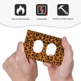 thumbnail image 4 of DouZhe 1-Gang Duplex Outlet Cover, Orange Leopard Print Fashion Decorative Wall Plates, 4 of 7