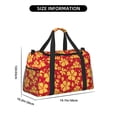 thumbnail image 3 of Disketp Red Vintage Flowers Bolsa de Viaje Tipo Duffle, Bolso de Mano para Fin de Semana para Mujer, Bolsa de Gimnasio Ligera para Hombre, Esencial para Viajes, 3 of 7