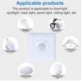 thumbnail image 2 of Body Motion Sensor PIR Infrared Motion Sensor Light Switch Automatic Vacancy Activated Wall Switch  White  2Pcs, 2 of 8