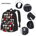 thumbnail image 3 of Fotbe Houndstooth Green Red Set Escolar 3 en 1 para Niños - Mochila Duradera con Lonchera Aislante y Estuche para Lápices - Mochila Escolar para Niños y Niñas, 3 of 7