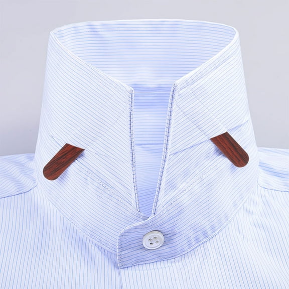 OUNONA FRCOLOR 2 Pairs Wooden Collar Stays for Men and Women to Keep Dress Shirt Collars Crisp and Straight