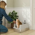 thumbnail image 2 of PawHut XL Stainless Steel Cat Litter Box with High Wall Side, Scoop, 2 of 10