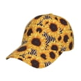 thumbnail image 1 of Fotbe Artistic Zebra Print Sunflower Gorro Clásico de Béisbol, Gorra Ajustable con Broche Snapback, Gorro de Exterior de Algodón Suave, 1 of 6