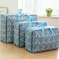 thumbnail image 1 of 3PCS Oxford Large Clothing Organizer Storage Bags Foldable Comforter Blankets Clothes Storage Bags, 1 of 6