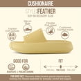 thumbnail image 3 of Cushionaire Feather Pillow Slide Sandals for Women – Comfortable and Squishy Slip On Womens Slippers, Indoor Outdoor Shower Shoes, Beach Essential Cloud Slides, 3 of 16