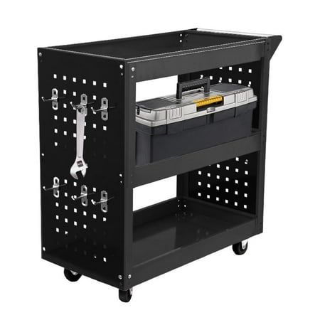 ZHON Tool Cart Small Garage Cart Heavy Duty Rolling Cart Organizer for Workbench Garage 3 Tier Rolling Tool Cart on Wheels for Mechanics bearable