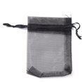 thumbnail image 2 of 50 bolsas de regalo de organza con cordón ajustable, ideales para bodas y fiestas. Bolsitas de organza negras., 2 of 4