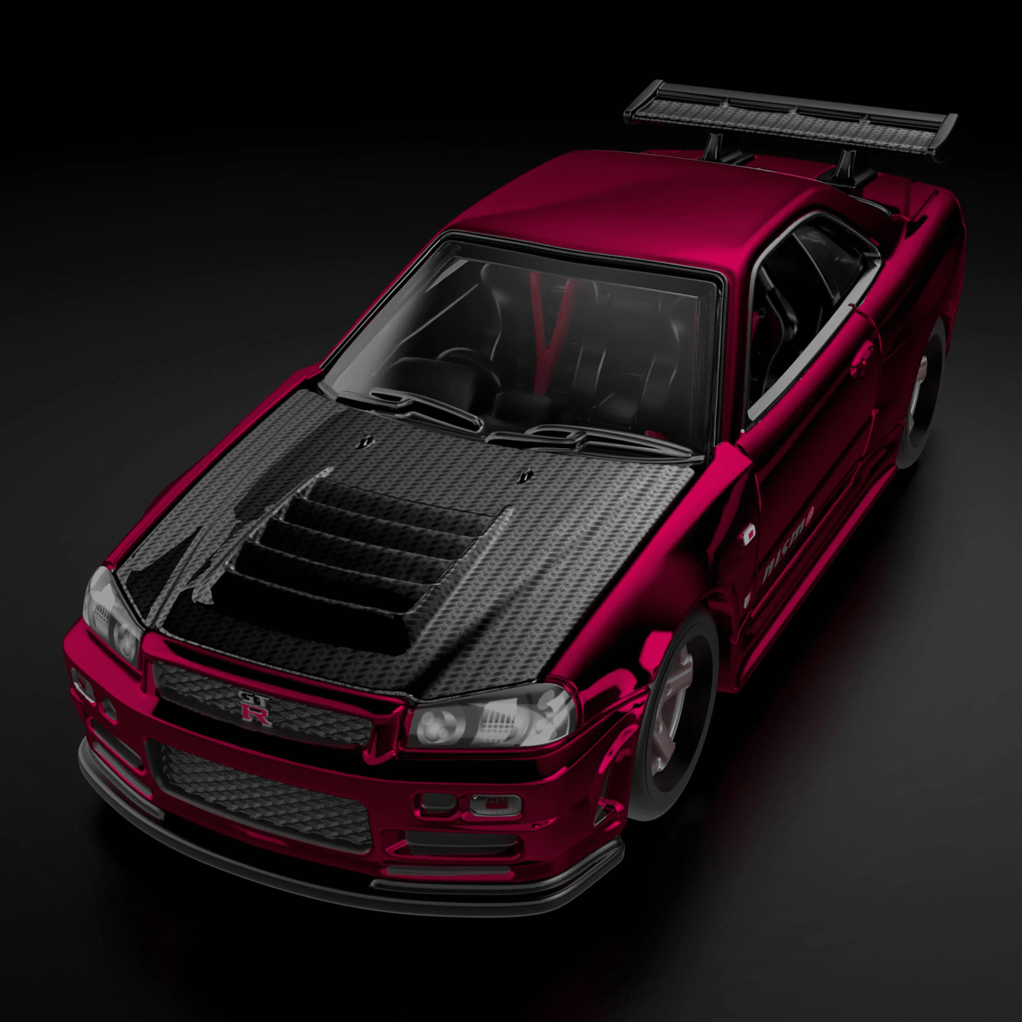 Hot Wheels Nissan Skyline GT-R (BNR34) RLC Exclusive Collectors sELECTIONs - Oxblood Red