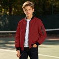 thumbnail image 4 of Enyan Teens Bomber Jacket Lightweight Casual Spring Fall Windbreaker Zip Up Coat with Pocket for Boys Girls, 4 of 9
