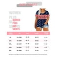 thumbnail image 2 of TIYOMI Plus Size Tops For Women 4th of July Summer Star Round Neck American Flag Short Sleeve Tee Loose Fit Casual T-Shirts XL 14W 16W, 2 of 2