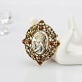 thumbnail image 2 of MAYUJIAA Women Ladies Exquisite Shell Alloy Brooch Pin with Rhinestone Clothing Accessory AL416-A SS311-28184, 2 of 5