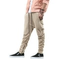 thumbnail image 3 of Ma Croix Mens Drop Crotch Jogger Zippered Stretch Elastic Lightweight Pants, 3 of 6