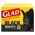 thumbnail image 2 of Glad Black Garbage Bags - Regular 74 Litres -, 2 of 7