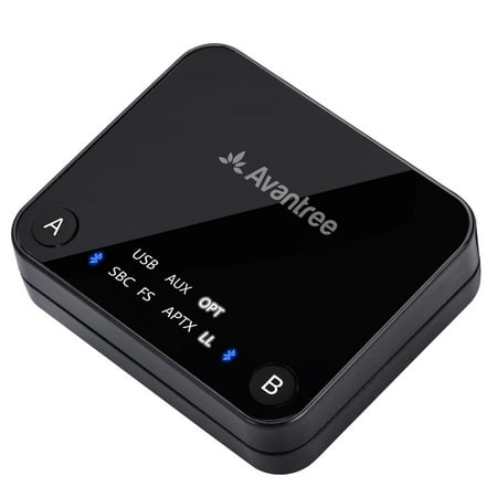 - 2018 Avantree Audikast aptX Low Latency Bluetooth 4.2 Audio Transmitter Adapter for TV PC (Optical Digital Toslink, 3.5mm AUX, RCA, PC USB) 100ft Long Range, Dual Link for Two Headphones, No Delay