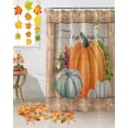 thumbnail image 5 of Thanksgiving Pumpkin Dahlia Shower Curtains for Bathroom, Fall Leaf Waterproof Fabric Shower Curtain for Bathroom Bathtub Decoration, Machine Washable, 72"x72", 5 of 9