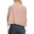 thumbnail image 3 of Sakkas Iris Warm Super Soft Pashmina Shawl / Scarf with Fringes - Grey Plaid - One Size Regular, 3 of 5