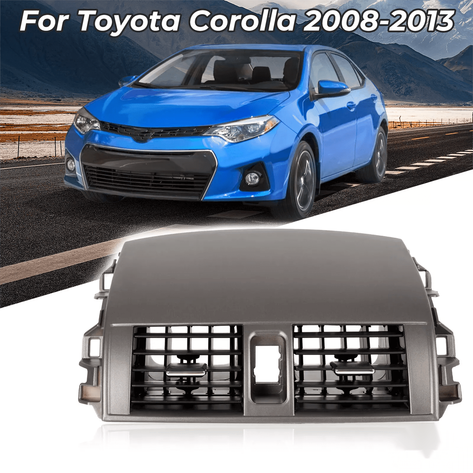 Kojem Dash Center A/C Air Vent Upper Bezel Trim for 2008-2013 Toyota Corolla Replaces 55670-02160 55663-02060