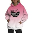 thumbnail image 1 of WEAIXIMIUNG Sweat-Shirt Graphique pour Femmes avec Capuche, Dégradé Imprimé Décontracté de Noël, Col Rond Ample, Manches Longues, 1 of 4