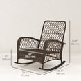 thumbnail image 3 of Outsunny Chaise Berçante en Rotin avec Coussin Doux pour Jardin, Noir, 3 of 10
