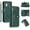 Retro Green, variant on Case for Samsung Galaxy A13/A04s, 9 Card Slots Retro Leather Wallet Flip Cover for A13 5G/4G with Hand Strap Card Slots Zipper Pocket Kickstand Handbag Magnetic Closure - Retro Brown