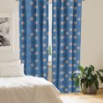 thumbnail image 2 of Ambesonne Vintage Ethnic Window Curtains, Minimalist Blooming, Each 28" W x 95" L, Dark Sky Blue Multicolor, 2 of 3