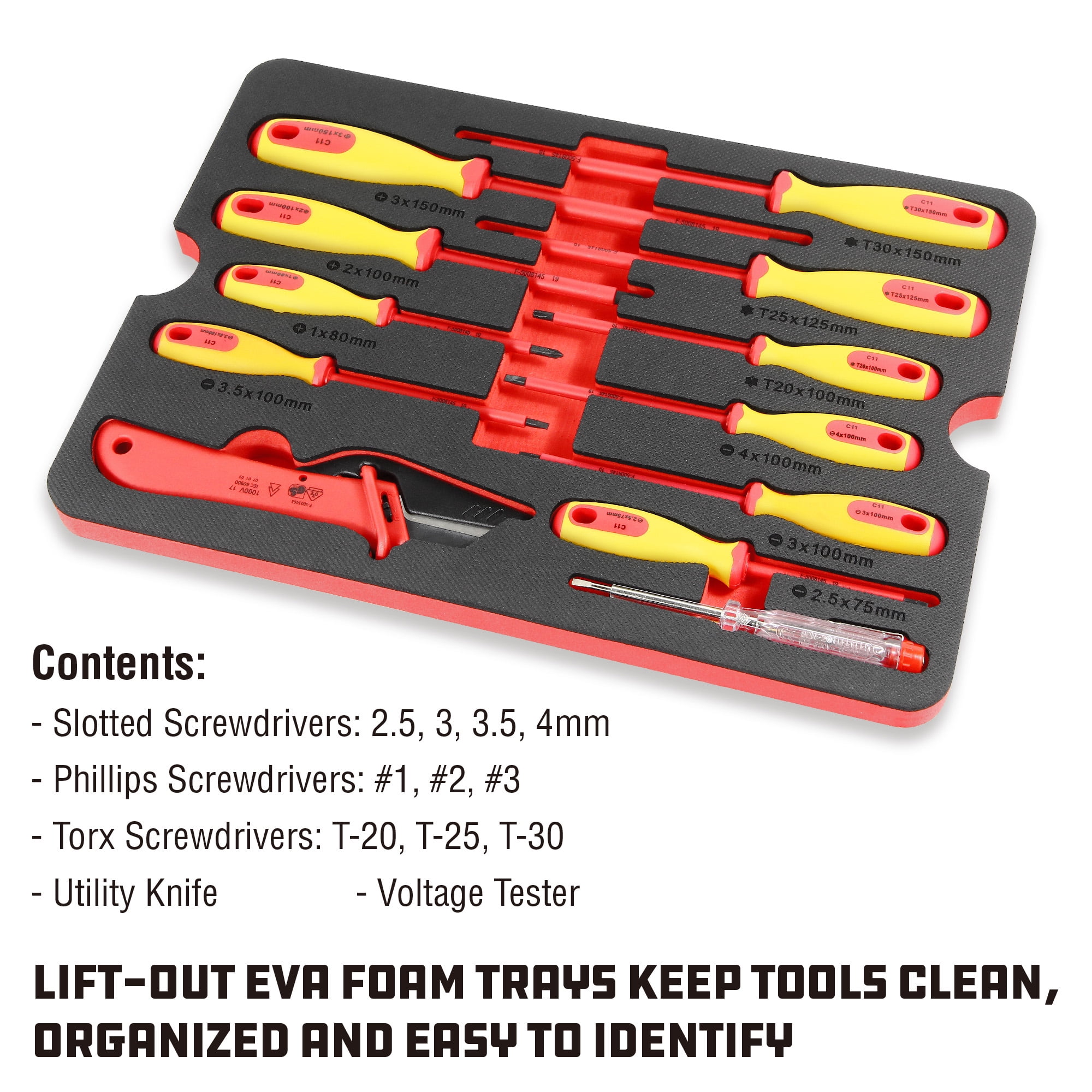 Powerbuilt 50 Piece Master VDE Electrical Tool Set with Case - 240259