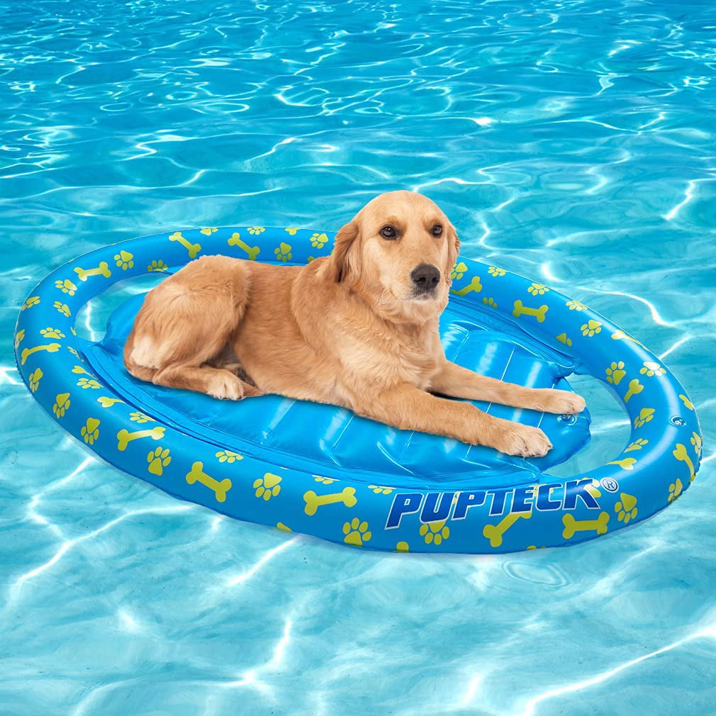 Lazy Dog Loungers Dog Pool Float, Raft for Dogs and Pets Semi-Submersible to Keep Your Dog Cool Lake, Pool, River and Boat (Large, RED)並行輸入