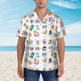 thumbnail image 4 of Daiia Hello Summer Cat Hawaiian Shirt for Men Gentle Cotton Regular Short Sleeve Casual-3X-Large, 4 of 9