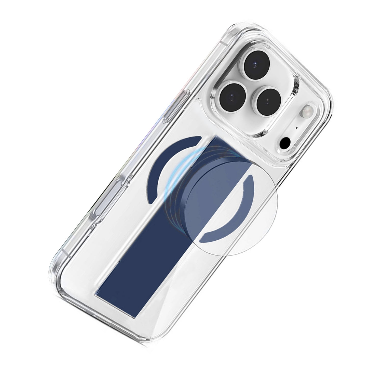 Hard Protective Clear Cover with MagGrip for iPhone 17 Pro Max - Blue