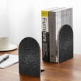 thumbnail image 5 of Hirioo Black And White Dotted for Bookends Decorative Bookends for Shelves for Home or Office, Non-Slip Base, 5 of 8