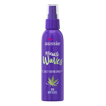 Aussie Miracle Waves Frizz-Fighting Spray with Hemp Seed Oil, Paraben Free, Sule Free, 5.7 fl. oz.