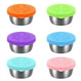 thumbnail image 1 of 6 Pack Salad Dressing Container to Go, 40Ml Reusable Small Condiment Containers with Lids, Leakproof Silicone, 1 of 7