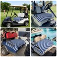 thumbnail image 6 of Golf Cart Seat Covers for 2 Seater,Dark Blue Striped Soft Microfiber Cart Seat Towel Blanket,Modern Beige Geometric Country Absorbent Breathable Non Slip Bench Seats Protector for Golf Course 51"x31", 6 of 9