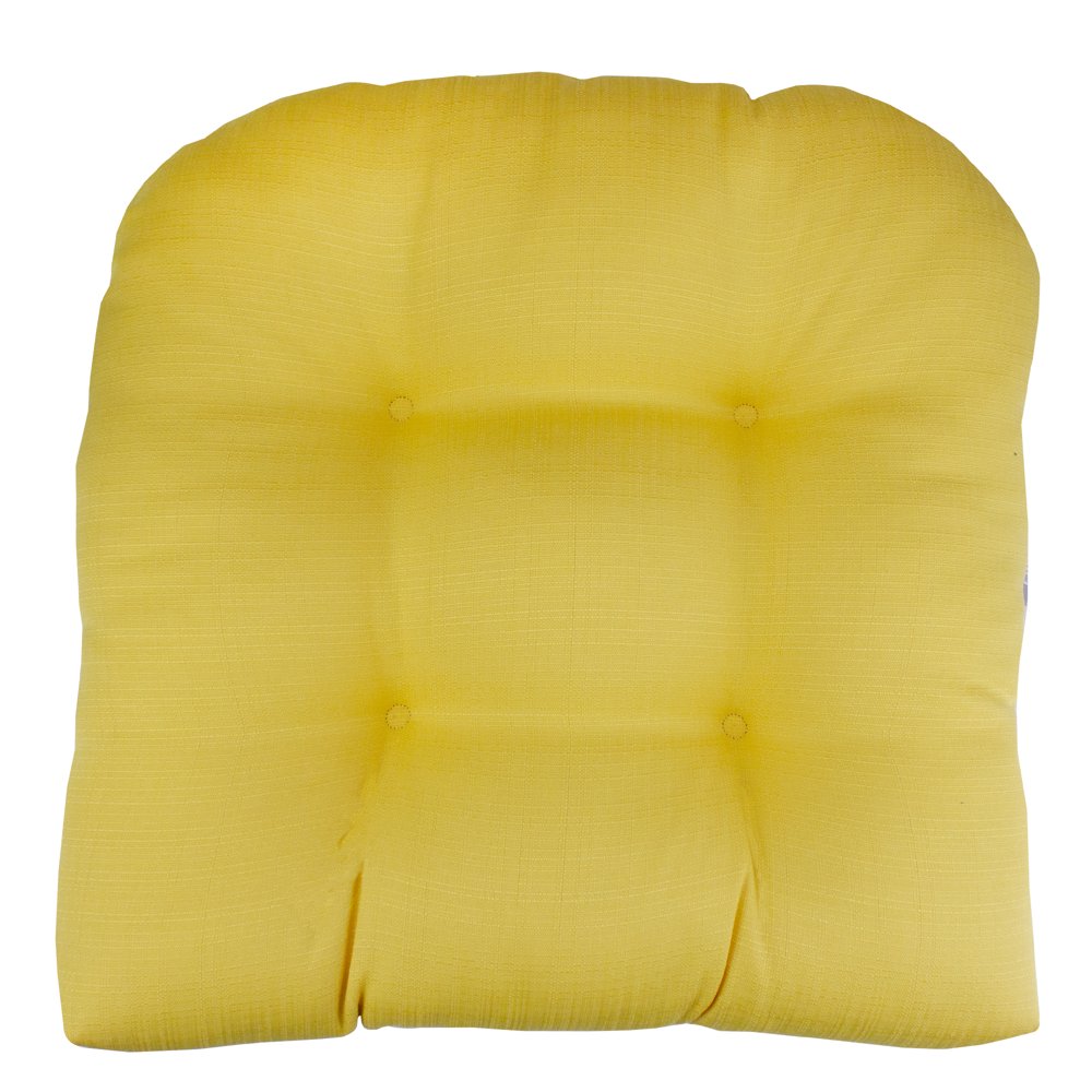 20" Yellow Wicker Furniture Outdoor Patio Chair Cushion - Walmart.com