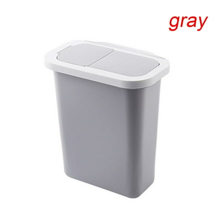 Cabinet Door Hanging Trash Can With Lid Garbage Bin Waste Storage Home Kitchen