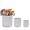 White, variant on Mdj Pottery Set of 3 Modern Matte White Ceramic Planters, 5‑7‑9 inch with Drainage Holes for Indoor Plants, Garden and Windowsill