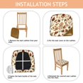 thumbnail image 4 of Fall Leaves Pattern Seat Covers for Dining Room Chairs Set Of 4,Stretch Printed Washable Chair Seat Cover with Elastic Ties and Button,Removable Waterproof Couch Cushion Covers, 4 of 6