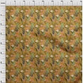 thumbnail image 4 of oneOone Tissu Polyester Spandex Jaune Moutarde Floraux Matériel de Robe Tissu Imprimé Tissu au Mètre 56 Pouces de Large-Mo, 4 of 4